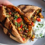 Grilled Chickpea Veggie Pita
