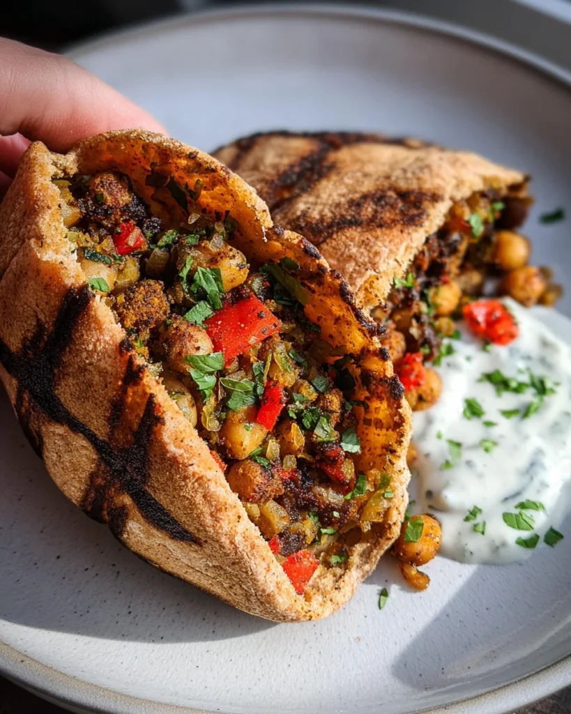 Grilled Chickpea Veggie Pita