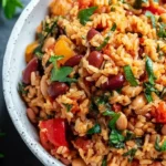 Healthy Mediterranean Rice and Beans
