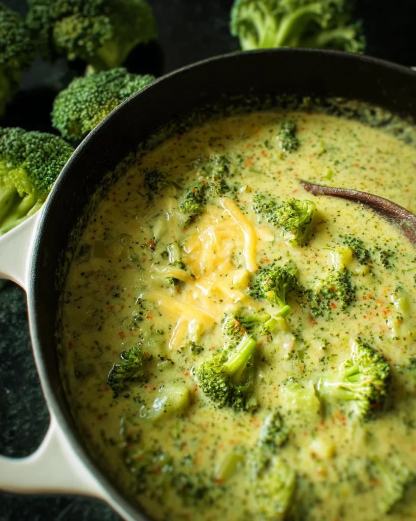 High Protein Broccoli Cheddar Soup