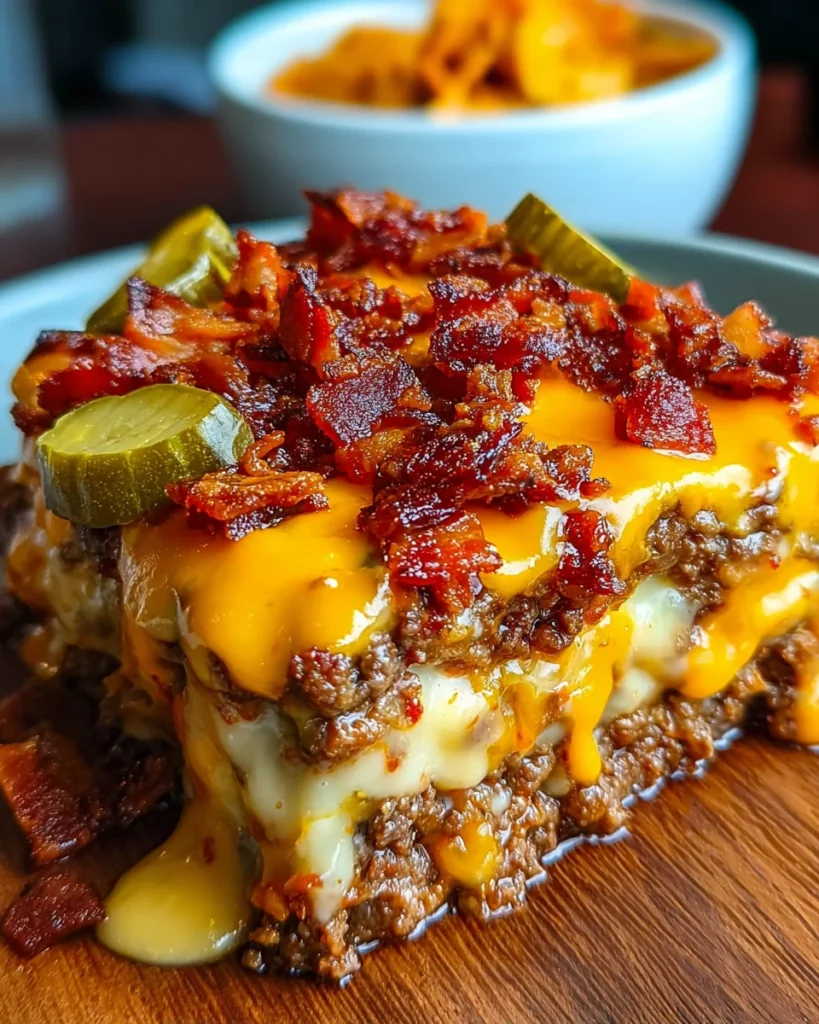 Low-Carb Bacon Cheeseburger Casserole
