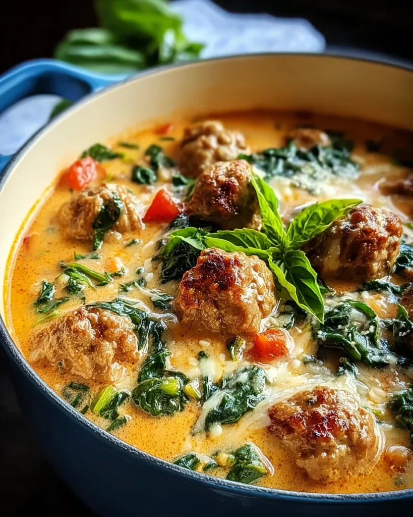 Savor the Comfort: Creamy Italian Meatball Soup to Warm Your Soul