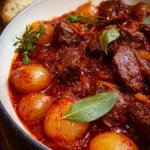 Stifado: Greek Beef Stew with Shallots