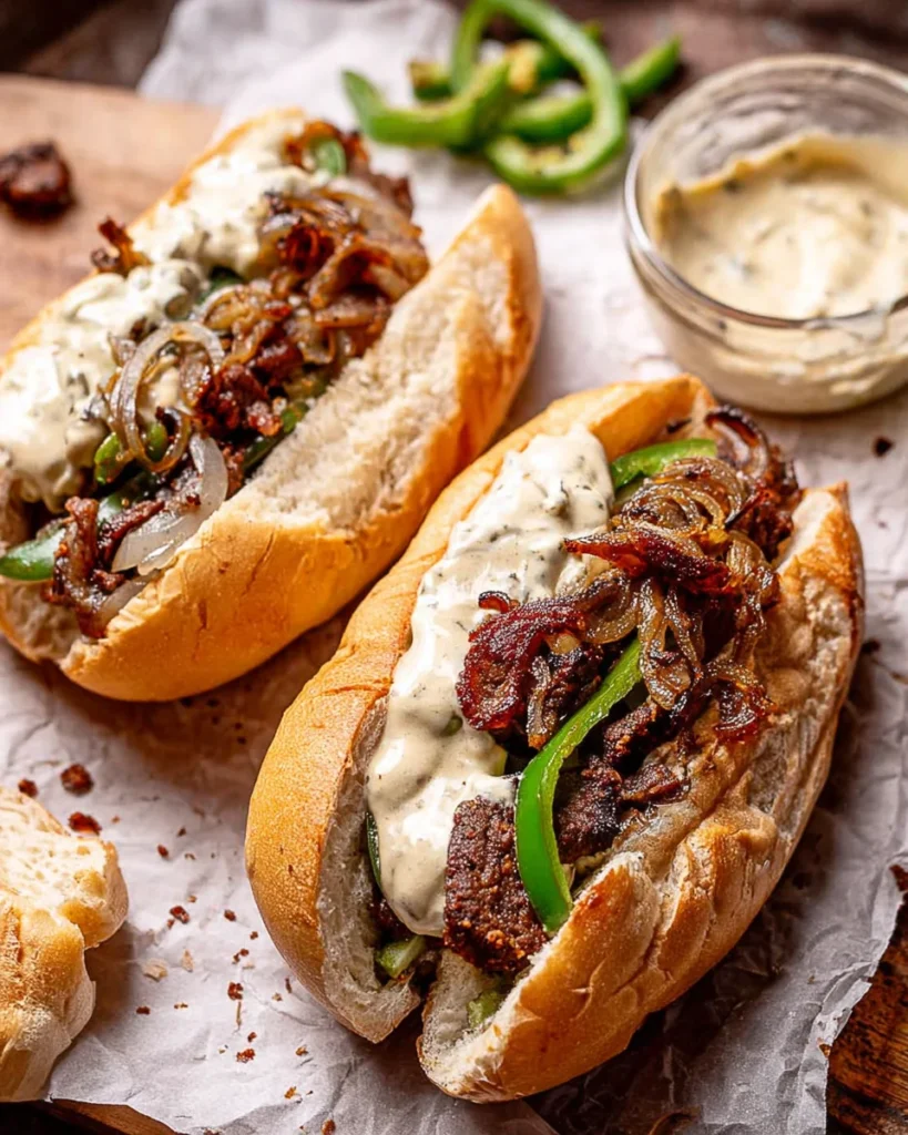 Vegan Philly Cheesesteaks (with Seitan!)