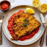 Vegane Auberginen-Schnitzel mit Cornflakes-Panade