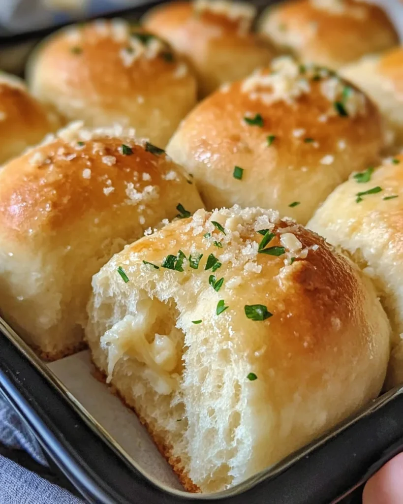 30-Minute Garlic Parmesan Dinner Rolls