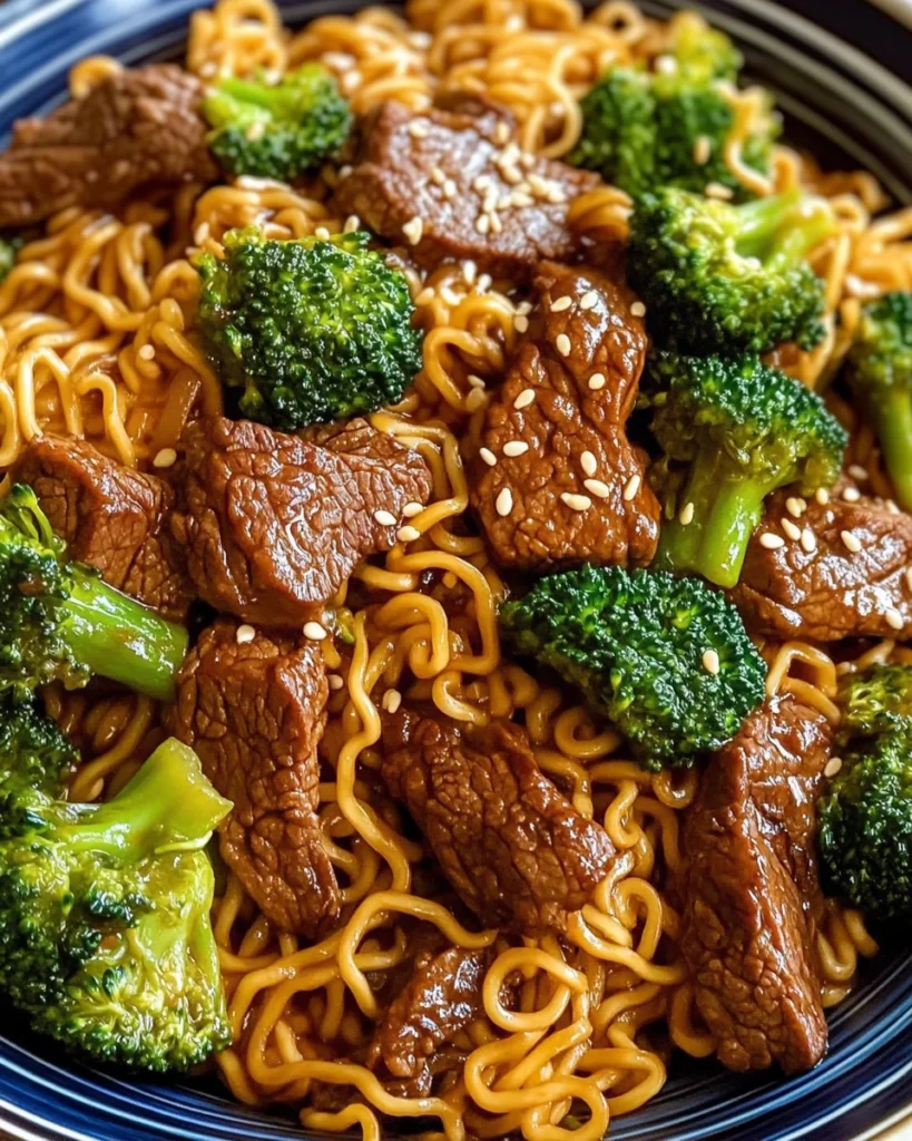 Beef and Broccoli Ramen Stir Fry