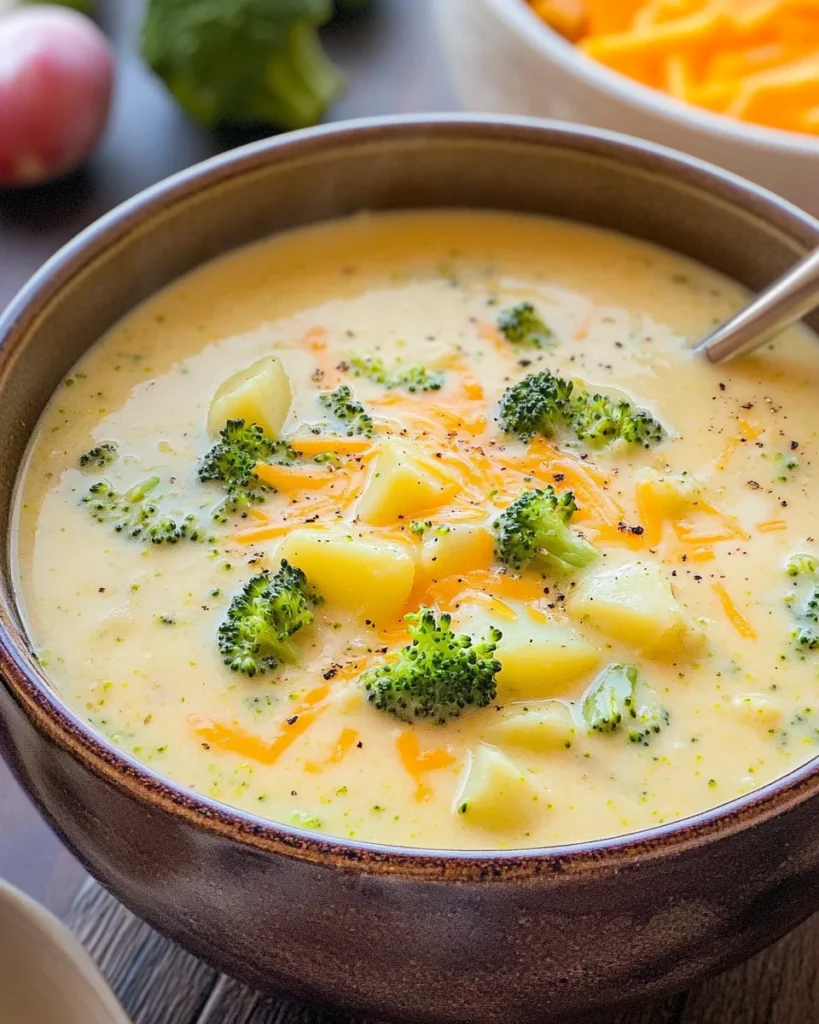 Cheddar Broccoli Potato Soup