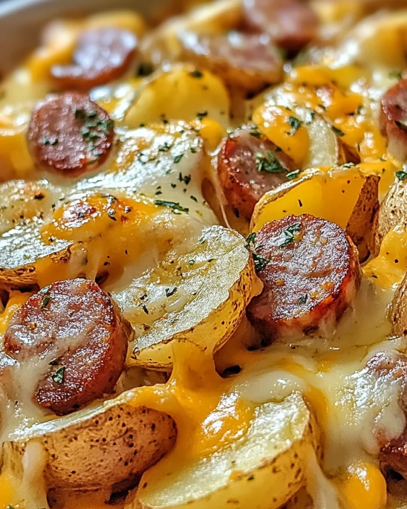 Cheesy Ranch Potatoes and Smoked Sausage
