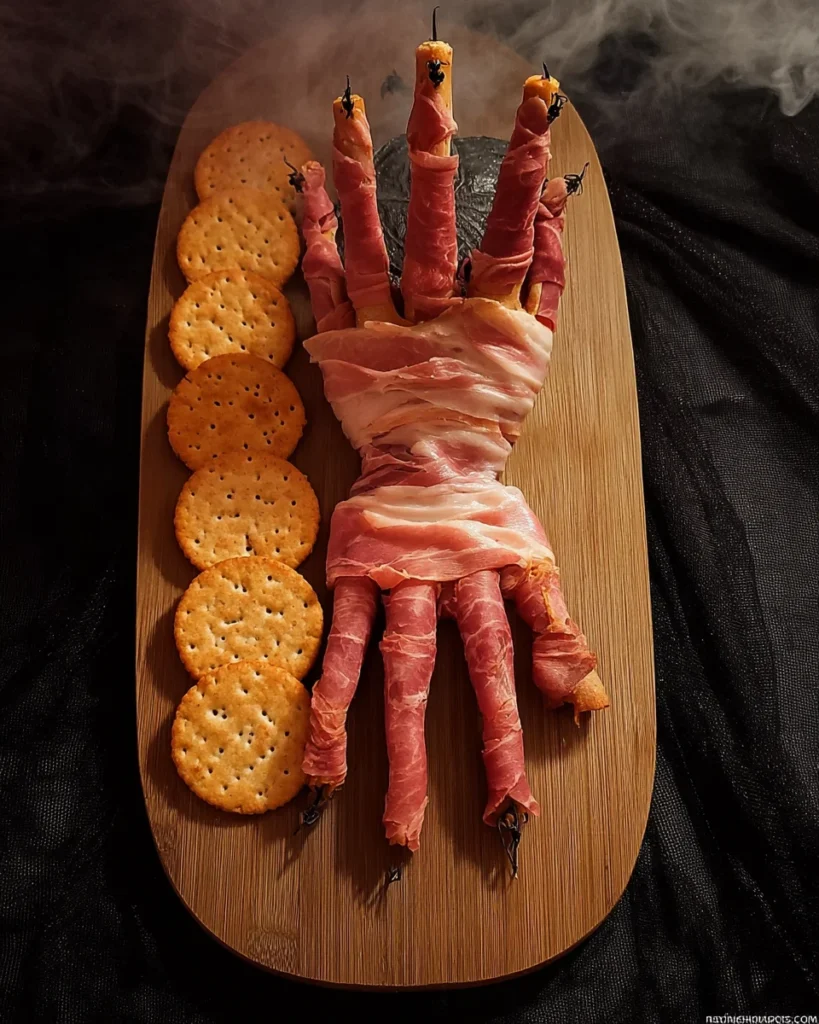 Creepy Halloween Hand Appetizer