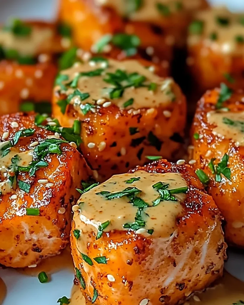 Crispy Bang Bang Salmon Bites