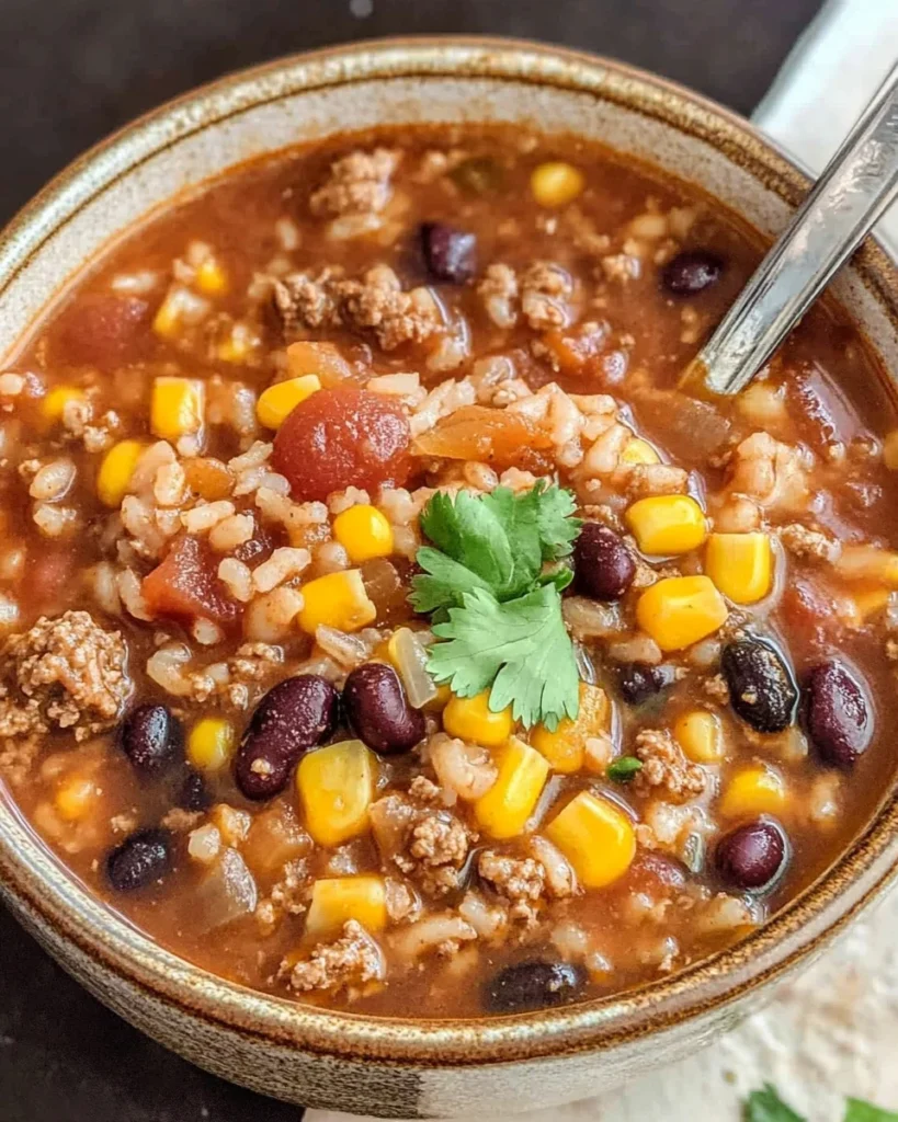 Crock Pot Taco Rice Soup Recipe