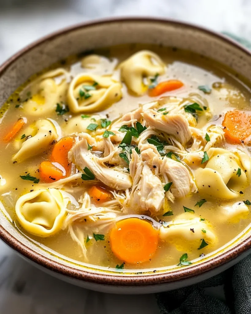 Easy Chicken Tortellini Soup