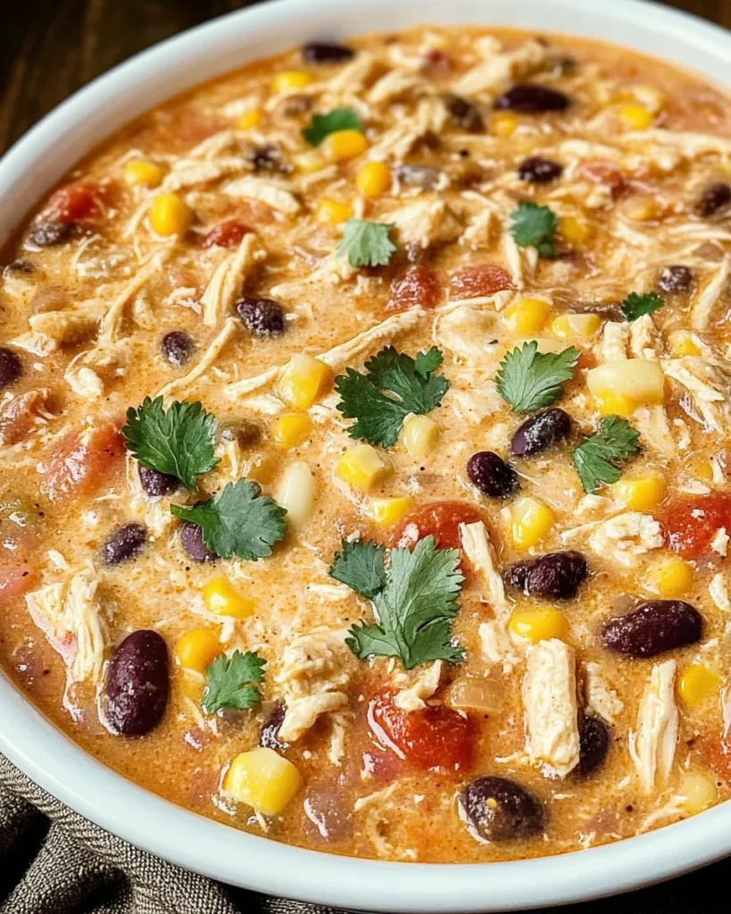 Easy Crock Pot Cream Cheese Chicken Chili