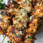 Garlic Parmesan Chicken Skewers