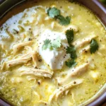 Green Chicken Enchilada Soup - Creamy and Cheesy!