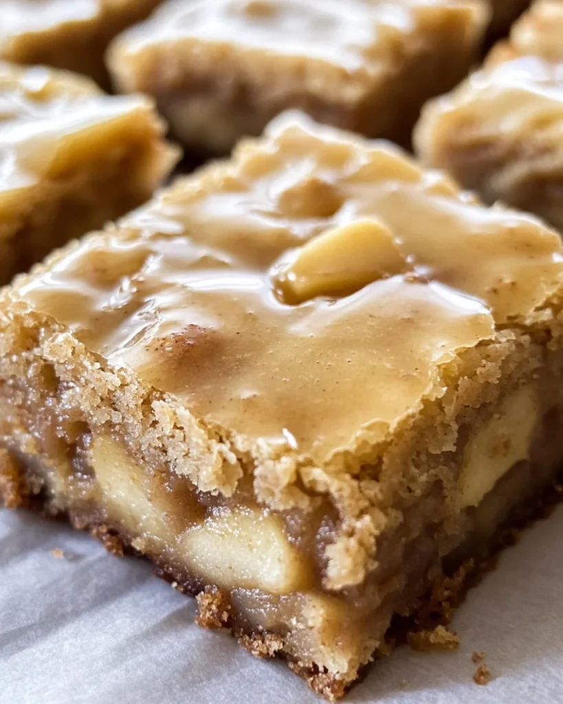 Maple Glazed Apple Blondies