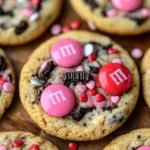 Valentine's day Oreo M&m's cookies